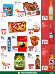 Gazetka promocyjna Globus - Prospekte - Gazetka - ważna od 07.05 do 07.05.2022 - strona 27 - produkty: angebot, angebotspreis, aperitif, campari, Cap, captain morgan, choco crossies, cracker, crossies, eimer, eis, ferrero, freixenet, gin, gurke, gurken, Kinder, Kühne, maggi, nestlé, oreo, original spiced gold, reis, rum, sauce, spirituosen, storck, terrine, Ti, würzsauce