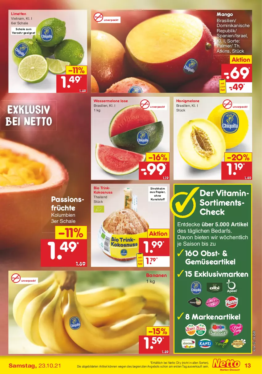 Aktueller Prospekt Netto Marken-Discount - Filial Angebote - von 18.10 bis 23.10.2021 - strona 13