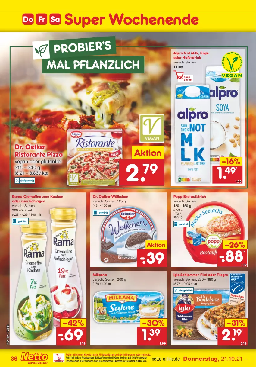 Aktueller Prospekt Netto Marken-Discount - Filial Angebote - von 18.10 bis 23.10.2021 - strona 36