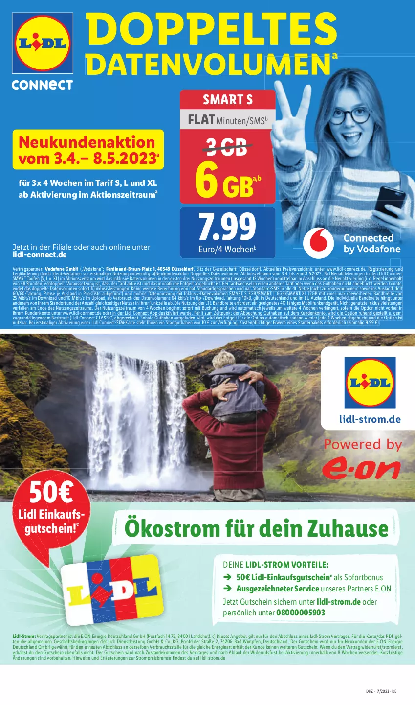 Aktueller Prospekt Lidl - Aktionsprospekt - von 24.04 bis 29.04.2023 - strona 21 - produkty: angebot, auto, Bad, braun, Brei, buch, eis, elle, erde, gin, gutschein, inklusivleistungen, LG, Liege, Rauch, reis, rwe, sim, Soda, Ti, tisch, vodafone, ZTE