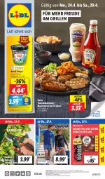 Gazetka promocyjna Lidl - Aktionsprospekt - Gazetka - ważna od 29.04 do 29.04.2023 - strona 1 - produkty: aktionspreis, angebot, angebote, Bad, bio, boss, coupon, eis, Garten, Gartenschere, gin, grill, heinz, ketchup, mayonnaise, reis, Schere, shirt, Ti, tomate, tomaten, tomatenketchup, Yo, ZTE