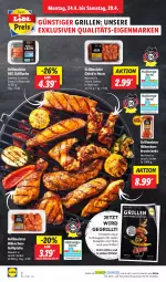 Gazetka promocyjna Lidl - Aktionsprospekt - Gazetka - ważna od 29.04 do 29.04.2023 - strona 2 - produkty: aktionspreis, decke, eis, gewürz, grill, grillplatte, hähnchenbrust, lachs, latte, magazin, Meister, ndk, reis, rezept, rezepte, Schal, Schale, steak, steaks, Ti, ZTE