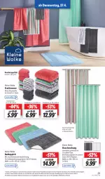 Gazetka promocyjna Lidl - Aktionsprospekt - Gazetka - ważna od 29.04 do 29.04.2023 - strona 39 - produkty: Bad, badteppich, Bau, baumwolle, duschtuch, duschvorhang, eis, Gästetücher, handtuch, leine, reine baumwolle, ring, teppich, Ti, tuc, tücher, weck, wolle