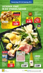 Gazetka promocyjna Lidl - Aktionsprospekt - Gazetka - ważna od 29.04 do 29.04.2023 - strona 42 - produkty: dulano, eis, elle, Frühkartoffeln, grüner spargel, hollandaise, kartoffel, kartoffeln, ndk, reis, Rivaner, sauce, Schal, Schale, schinken, spargel, spargelschinken, speisefrühkartoffeln, teller, thomy, thomy les sauces, Ti, wein, Weißwein