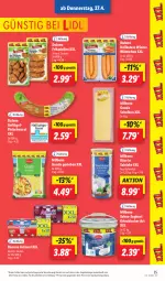 Gazetka promocyjna Lidl - Aktionsprospekt - Gazetka - ważna od 29.04 do 29.04.2023 - strona 45 - produkty: actimel, angebot, Bona, danone, dell, dulano, eis, elle, fleisch, fleischwurst, frikadellen, Geflügel, gouda, joghur, joghurt, Käse, Milbona, milch, preisvorteil, reis, sahne, salz, Ti, wiener, wiener würstchen, wurst, würstchen, ZTE