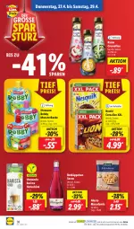 Gazetka promocyjna Lidl - Aktionsprospekt - Gazetka - ważna od 29.04 do 29.04.2023 - strona 50 - produkty: alesto, cerealien, creme, drink, ecco, ehrmann, eis, elle, hafer, Haferdrink, mac, macadamia, monster, ndk, nestlé, rama, rama cremefine, reis, robby, rotkäppchen, Schal, Schale, teller, Ti