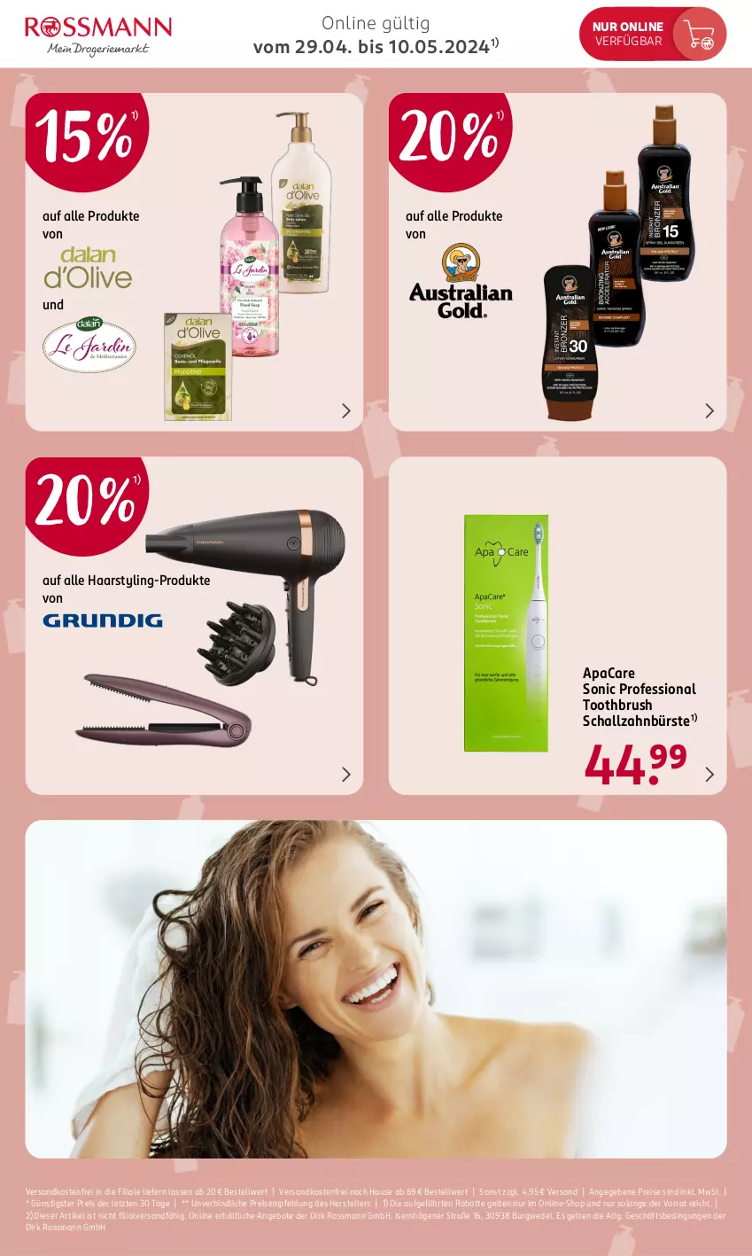 Aktueller Prospekt Rossmann - Prospekte - von 29.04 bis 10.05.2024 - strona 5 - produkty: angebot, angebote, bürste, eis, elle, LG, ndk, reis, Schal, schallzahnbürste, teller, Ti, versandkostenfrei, wedel, zahnbürste, ZTE