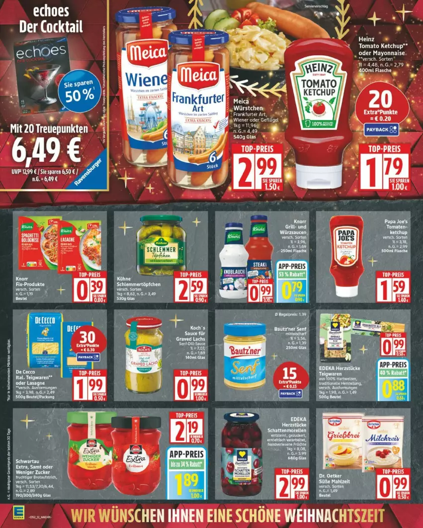 Aktueller Prospekt Edeka - Prospekte - von 22.12 bis 27.12.2025 - strona 12 - produkty: aufstrich, brot, brotaufstrich, eis, flasche, mayonnaise, reis, Ti, Yo, ZTE