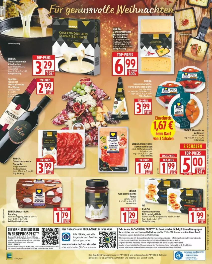 Aktueller Prospekt Edeka - Prospekte - von 22.12 bis 27.12.2025 - strona 16 - produkty: alterra, angebot, angebote, asti, blätterteig, deka, eis, elle, ente, Fondue, Käse, LG, nuss, Ofen, payback, reis, rel, sahne, Schal, Schale, schinken, telefon, Ti, uhr, ZTE