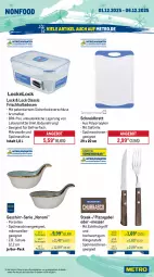 Gazetka promocyjna Metro - Wochen-Angebote - Gazetka - ważna od 06.12 do 06.12.2025 - strona 22 - produkty: angebot, aufbewahrungsbox, Babynahrung, decke, Deckel, eis, elle, frischhaltedosen, gabel, gefrierfach, geschirr, Holz, kraft, lebensmittel, LG, messer, Metro, mikrowelle, pizza, Reinigung, reis, saft, Schal, Schale, shirt, spülmaschinen, steak, Ti
