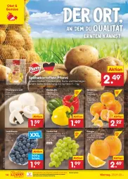 Gazetka promocyjna Netto Marken-Discount - Filial-Angebote - Gazetka - ważna od 28.01 do 28.01.2023 - strona 14 - produkty: beere, beeren, bestpreis, champignon, champignons, eis, heidelbeere, heidelbeeren, kartoffel, kartoffeln, mandarine, mandarinen, ndk, obst, orange, orangen, paprika, pfanni, reis, Schal, Schale, speisekartoffeln, Ti, trauben