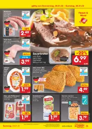 Gazetka promocyjna Netto Marken-Discount - Filial-Angebote - Gazetka - ważna od 28.01 do 28.01.2023 - strona 33 - produkty: angebot, aqua, auer, bacon, Bergkäse, bestpreis, braten, chili, cordon bleu, eis, fleisch, fleischwurst, garnelen, Geflügel, Hausmacher, Käse, kräuter, mac, marinade, Mett, mettwurst, pfeffer, pute, reis, rind, salami, schwein, Ti, wein, wurst, ZTE, zwiebel, zwiebelmettwurst