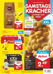 Gazetka promocyjna Netto Marken-Discount - Filial-Angebote - Gazetka - ważna od 28.01 do 28.01.2023 - strona 40 - produkty: angebot, angebote, bestpreis, bohne, bohnen, caffè crema, coca-cola, cola, discount, eis, espresso, Holz, käfer, kaffee, kaffeebohnen, kartoffel, kartoffeln, kracher, krombache, krombacher, krombacher pils, lungo, marken-discount, ndk, pils, reis, sac, speisekartoffeln, Ti, ZTE