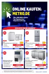 Gazetka promocyjna Metro - Online: Wochen-Angebote - Gazetka - ważna od 03.08 do 03.08.2025 - strona 1 - produkty: angebot, angebote, arbeitsplatte, auto, Bau, edelstahl, eis, eiswürfel, eiswürfelbereiter, erde, Finish, gefrierfach, kühlschrank, kühlschrank mit, latte, LG, Metro, ndk, Rauch, reis, Ria, rwe, Schrank, scotch, Ti, tisch, würfel