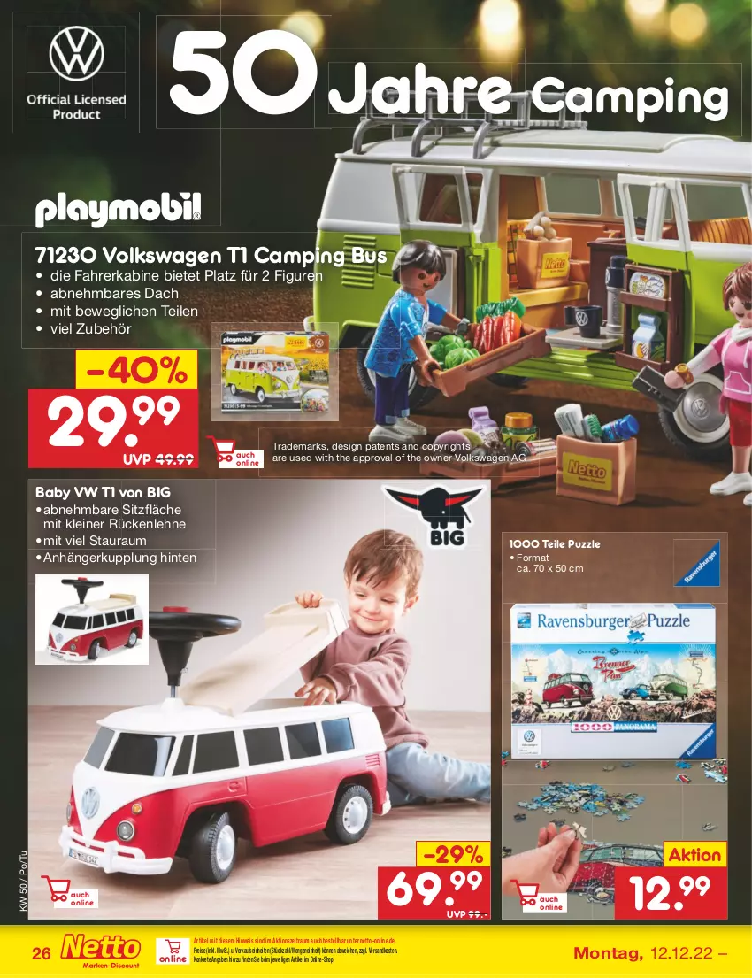 Aktueller Prospekt Netto Marken-Discount - Filial-Angebote - von 12.12 bis 17.12.2022 - strona 26 - produkty: Anhänger, eis, leine, ndk, Puzzle, reis, rückenlehne, Ti