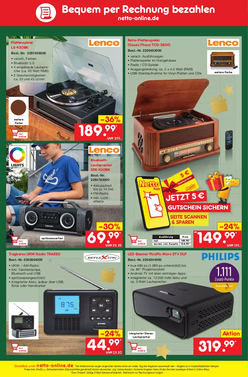 Aktueller Prospekt Netto Marken-Discount - Filial-Angebote - von 12.12 bis 17.12.2022 - strona 49 - produkty: akku, angebot, Bau, eis, gutschein, Holz, Lampe, latte, lautsprecher, ndk, Radio, reis, Spiele, Tasche, taschen, taschenlampe, telefon, Ti, usb, wasser, weihnachten, ZTE