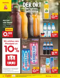 Gazetka promocyjna Netto Marken-Discount - Filial-Angebote - Gazetka - ważna od 17.12 do 17.12.2022 - strona 22 - produkty: Alwa, angebot, angebote, bestpreis, drink, eis, elle, energy drink, erfrischungsgetränk, flasche, früchte, getränk, getränke, getränkesirup, mango, mineralwasser, natur, ndk, Nektar, orange, pepsi, reis, rel, rwe, saft, Schwip Schwap, sirup, Ti, vitrex, volvic, wasser