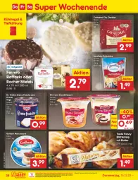 Gazetka promocyjna Netto Marken-Discount - Filial-Angebote - Gazetka - ważna od 17.12 do 17.12.2022 - strona 38 - produkty: bestpreis, blätterteig, butter, cheddar, creme, dessert, Dr. Oetker, ehrmann, Ehrmann Grand Dessert, eis, ferrero, galbani, Käse, kühlregal, landliebe, mascarpone, ndk, Raffaelo, regal, Reibekäse, reis, stieleis, tante fanny, Ti