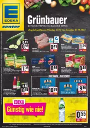 Gazetka promocyjna E Center - Angebote der Woche - Gazetka - ważna od 07.10 do 07.10.2023 - strona 1 - produkty: aktionspreis, alkohol, Alwa, angebot, angebote, auer, barilla, Bau, Bauer, Becher, bier, butter, deka, ecco, eis, flasche, frucht, fruchtsecco, grünländer, gurke, henkel, italienische pasta, Käse, knorr, knorr fix, meggle, mineralwasser, natürliches mineralwasser, nuss, obst, pasta, reis, rotkäppchen, salat, Salatgurke, schenkel, sekt, Streichzart, Ti, volvic, volvic natürliches, wasser, ZTE