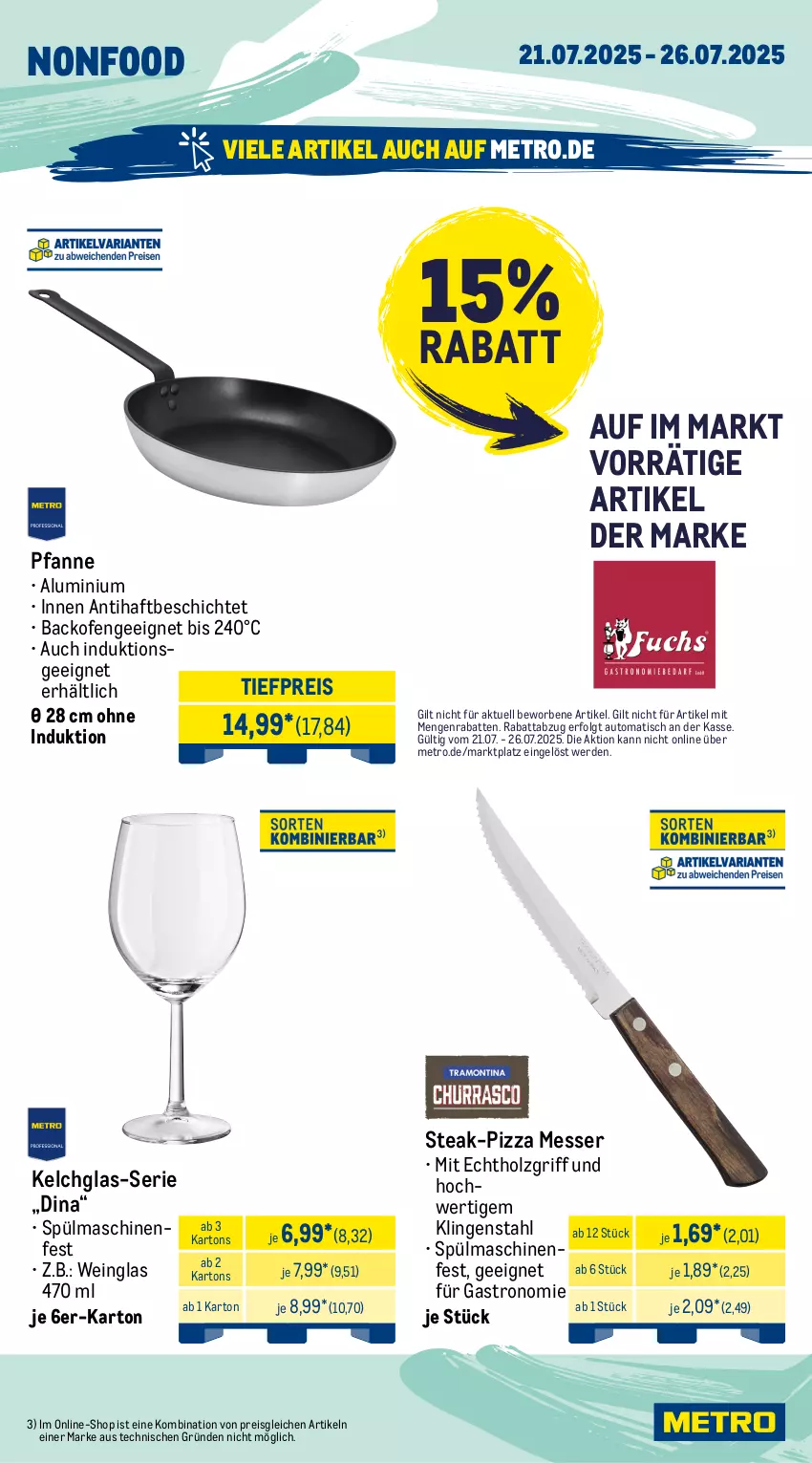 Aktueller Prospekt Metro - Wochen-Angebote Gastro - von 21.07 bis 26.07.2025 - strona 19 - produkty: angebot, auer, auto, backofen, eis, elle, erde, geschirr, Holz, induktionskochfeld, kochfeld, LG, messer, Metro, metro gastro, Ofen, pfanne, pizza, Reinigung, reis, spülmaschinen, steak, teller, Ti, tiefpreis, tisch, wein, wolle