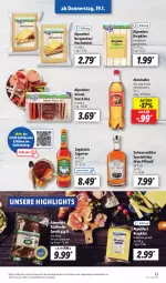 Gazetka promocyjna Lidl - Aktionsprospekt - Gazetka - ważna od 21.01 do 21.01.2023 - strona 35 - produkty: almdudler, angebot, Bergkäse, eis, Jagertee, Käse, kräuter, kräutern, reis, salami, schnitten, snack, Speck, Spezi, spirituosen, südtiroler, tee, Ti, wein, weine, ZTE