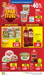 Gazetka promocyjna Lidl - Aktionsprospekt - Gazetka - ważna od 21.01 do 21.01.2023 - strona 36 - produkty: frischkäse, getränk, getränke, iglo, Käse, ndk, petrella, pfanne, pfannen, rama, rel, Schal, Schale, Schwip Schwap, sirup, snack, Ti