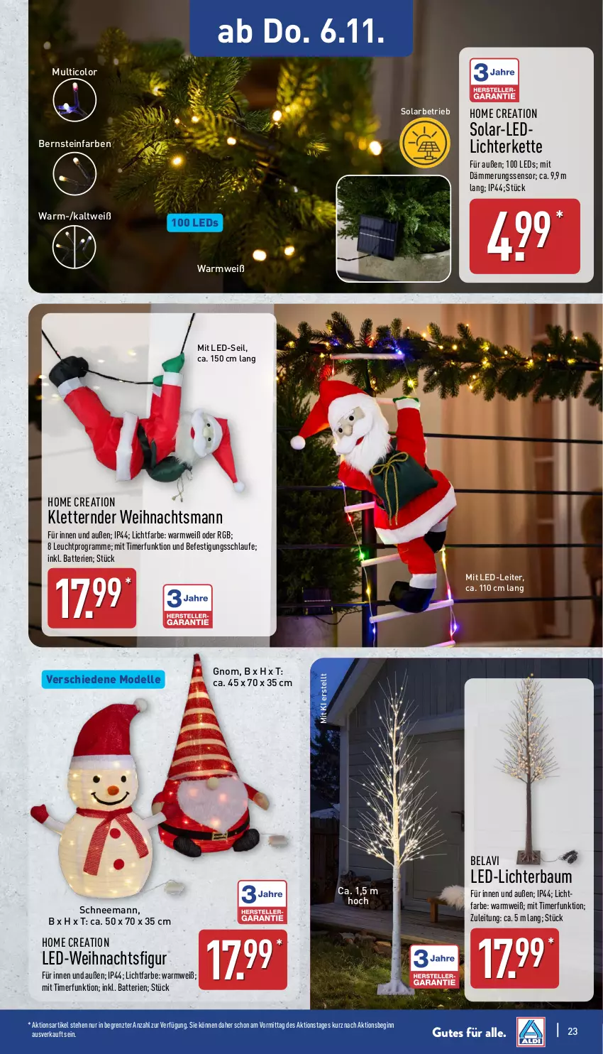 Aktueller Prospekt Aldi Nord - Von Montag - von 03.11 bis 08.11.2025 - strona 27 - produkty: batterie, batterien, Bau, dell, elle, gin, Kette, led-licht, leds, lichterkette, Mode, Ti, timer, Weihnachtsfigur, ZTE