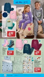 Gazetka promocyjna Aldi Nord - Von Montag - Gazetka - ważna od 08.11 do 08.11.2025 - strona 26 - produkty: Bau, baumwolle, bett, bettwäsche, garnitur, gin, Kinder, kissen, Kissenbezug, kopfkissen, kopfkissenbezug, Pyjama, reine baumwolle, socken, Ti, wolle, ZTE