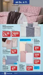Gazetka promocyjna Aldi Nord - Von Montag - Gazetka - ważna od 08.11 do 08.11.2025 - strona 32 - produkty: Bau, baumwolle, bett, Betttuch, bettwäsche, decke, garnitur, gin, jersey-bettwäsche, kissen, Kissenbezug, matratze, matratzen, reine baumwolle, Ria, spannbetttuch, Ti, topper, tuc, wolle, ZTE