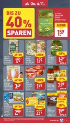 Gazetka promocyjna Aldi Nord - Von Montag - Gazetka - ważna od 08.11 do 08.11.2025 - strona 37 - produkty: aufstrich, aus der tiefkühlung, Becher, beutel, bohne, bohnen, braten, brot, corny, eintopf, eis, fleisch, Geflügel, gin, hafer, hühner, kraft, lachs, miracoli, mit gemüse, natur, Popp, riegel, salakis, salz, sauce, tee, teekanne, Ti, topf, wurst, ZTE
