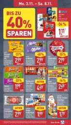 Gazetka promocyjna Aldi Nord - Von Montag - Gazetka - ważna od 08.11 do 08.11.2025 - strona 7 - produkty: balisto, beutel, brot, elle, ferrero, flasche, frucht, früchte, früchten, fruchtgummi, gin, haribo, hipp, Kinder, likör, mars, milch, milka, pralinen, riegel, schoko, schokolade, teller, Ti, vollmilch, ZTE