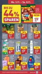 Gazetka promocyjna Aldi Nord - Von Montag - Gazetka - ważna od 08.11 do 08.11.2025 - strona 9 - produkty: beutel, blend-a-med, Cashew, chips, Coral, creme, deo, deodorant, dove, duschgel, elle, elvital, flasche, funny-frisch, gin, kartoffel, listerine, mundspülung, natur, nuss, shampoo, snack, snacks, Spezi, spülung, Sun Snacks, teller, Ti, vita, walnuss, zahncreme, ZTE