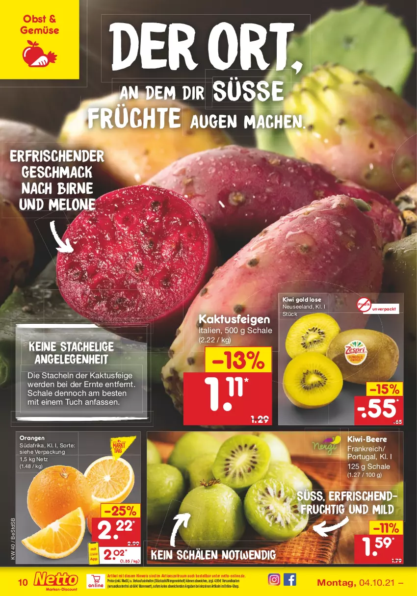 Aktueller Prospekt Netto Marken-Discount - Filial Angebote - von 04.10 bis 09.10.2021 - strona 10