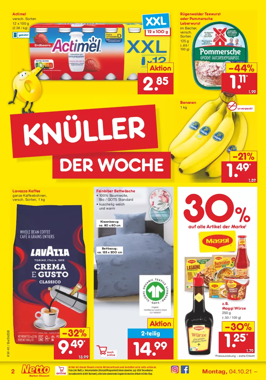 Aktueller Prospekt Netto Marken-Discount - Filial Angebote - von 04.10 bis 09.10.2021 - strona 2