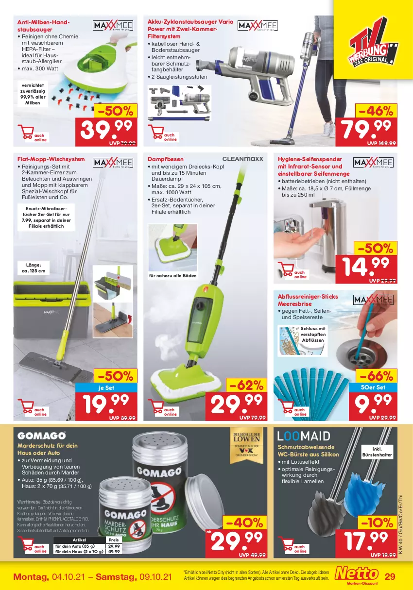 Aktueller Prospekt Netto Marken-Discount - Filial Angebote - von 04.10 bis 09.10.2021 - strona 29