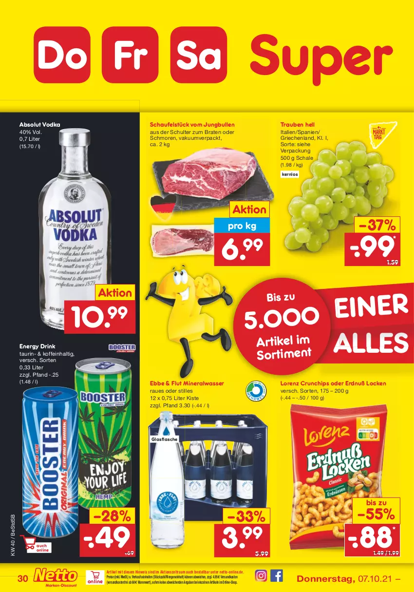 Aktueller Prospekt Netto Marken-Discount - Filial Angebote - von 04.10 bis 09.10.2021 - strona 30