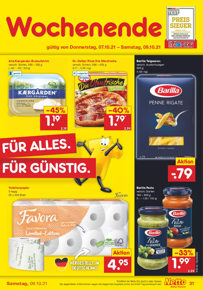 Aktueller Prospekt Netto Marken-Discount - Filial Angebote - von 04.10 bis 09.10.2021 - strona 31