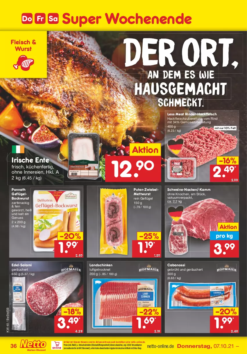 Aktueller Prospekt Netto Marken-Discount - Filial Angebote - von 04.10 bis 09.10.2021 - strona 36