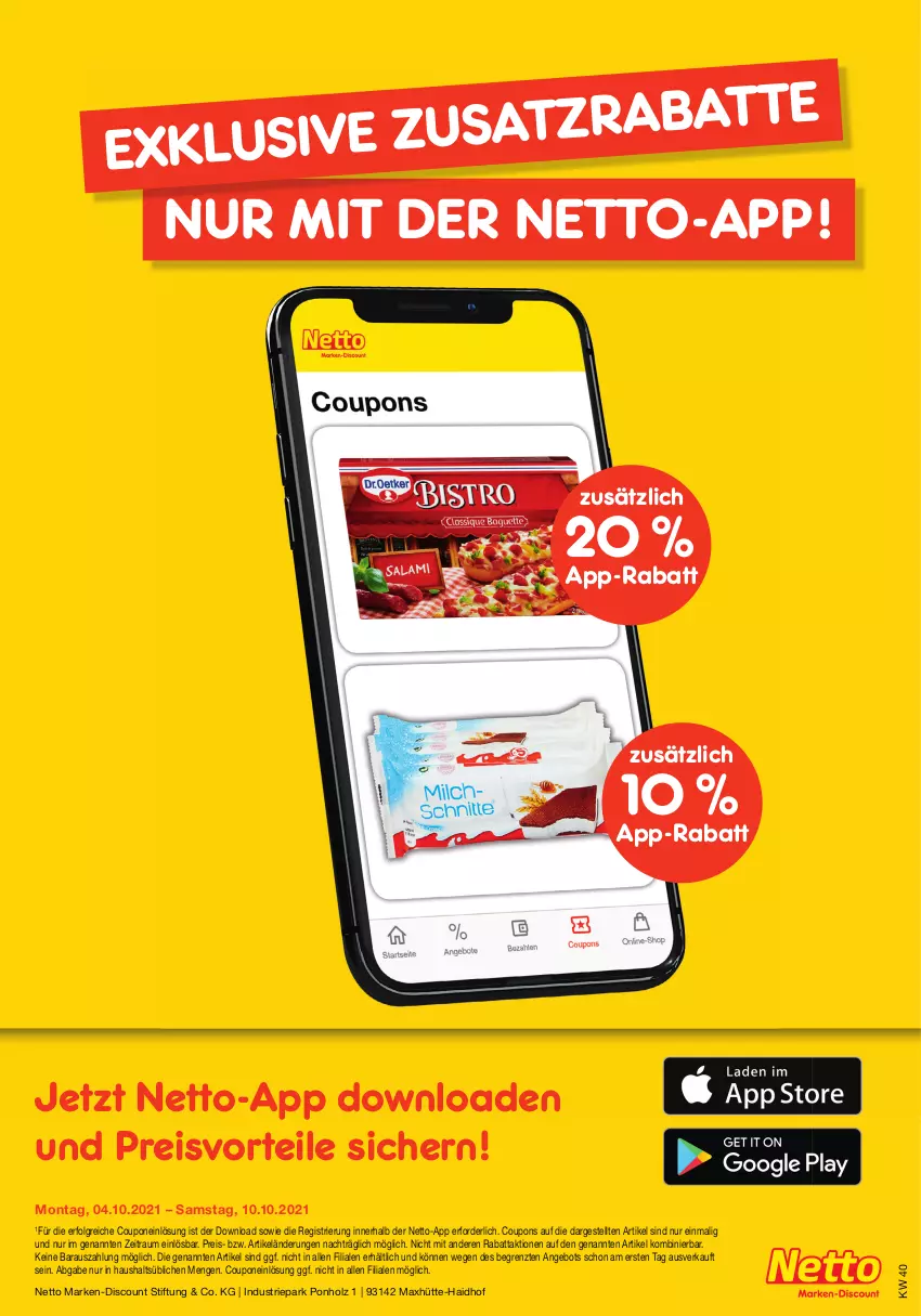 Aktueller Prospekt Netto Marken-Discount - Filial Angebote - von 04.10 bis 09.10.2021 - strona 41