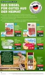 Gazetka promocyjna Kaufland - Gazetka - ważna od 11.01 do 11.01.2023 - strona 14 - produkty: angebot, auer, Bau, bio, burger, eis, ente, frucht, kartoffel, kartoffeln, kräuter, lebensmittel, Limburger, milch, natur, quark, rohschinken, sac, salami, schinken, speisekartoffeln, Ti, tisch, ZTE