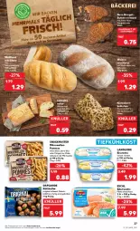 Gazetka promocyjna Kaufland - Gazetka - ważna od 11.01 do 11.01.2023 - strona 27 - produkty: angebot, angebote, auer, braten, brot, brötchen, butter, ciabatta, creme, Croissant, eis, eiscreme, elle, escal, filet, filets, fleisch, Fleischbällchen, geback, gin, Köttbullar, Kürbis, Kürbiskernbrötchen, kürbiskerne, lachs, landliebe, landliebe eiscreme, mikrowelle, natur, Nougatcreme, nuss, pommes, ring, snack, Ti, tiefkühlkost, Weizenbrot, weizenbrötchen, weizenmischbrot