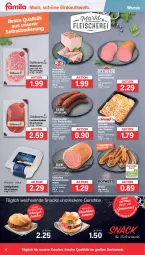 Gazetka promocyjna Famila - Prospekte - Gazetka - ważna od 28.10 do 28.10.2023 - strona 6 - produkty: Bau, brötchen, burger, eis, fleisch, fleischkäse, Geflügel, geflügelsalat, gelee, gewürz, Käse, kasseler, lachs, lachsschinken, mac, Mantel, marinade, Meister, Mett, metten, Mettenden, mettwurst, mit paprika, Neuburger, nuss, paprika, pfeffer, Pfefferbeißer, reis, rezept, sac, salat, schinken, schnitzel, schwein, schweine, schweinemett, snack, snacks, Spezi, tesa, Ti, wein, weine, wiener, wurst, zwiebel