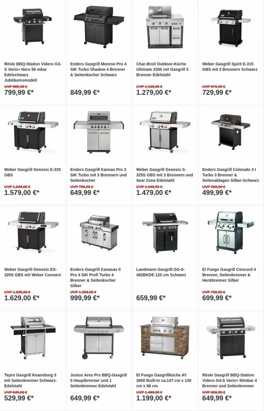 Aktueller Prospekt Obi - Prospekte - von 25.07 bis 02.08.2023 - strona 3 - produkty: char-broil, dell, edelstahl, enders, gasgrill, grill, Jubiläums, Kocher, küche, Mode, nero, rösle, tepro, Ti, weber