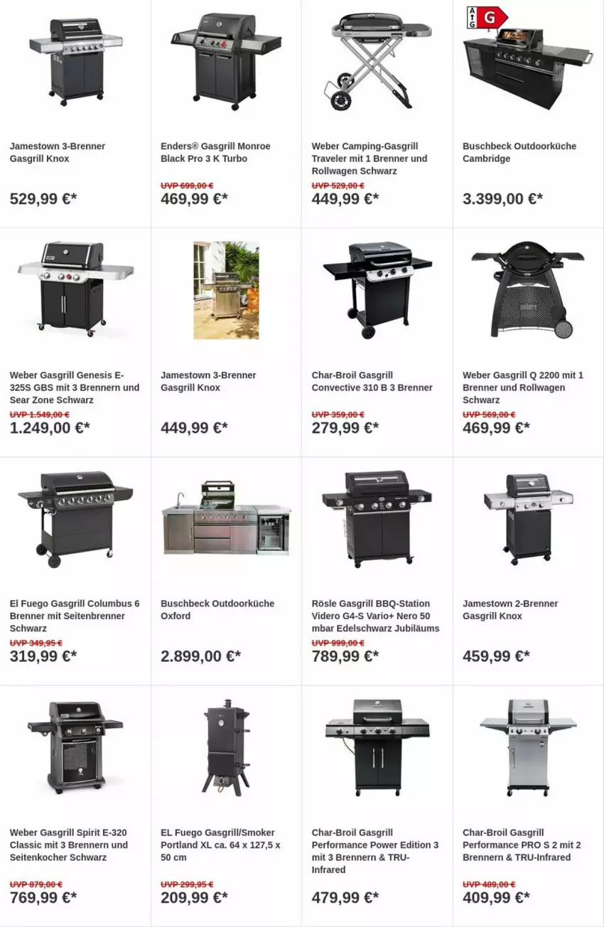 Aktueller Prospekt Obi - Prospekte - von 25.07 bis 02.08.2023 - strona 9 - produkty: char-broil, enders, gasgrill, grill, Jubiläums, Kocher, küche, lack, nero, rösle, Ti, weber