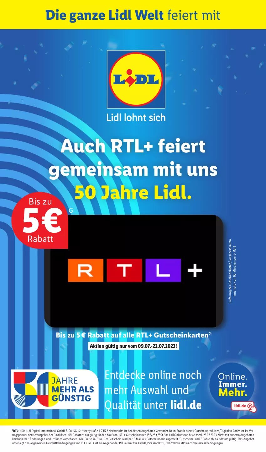 Aktueller Prospekt Lidl - Aktionsprospekt - von 10.07 bis 15.07.2023 - strona 58 - produkty: angebot, angebote, decke, eier, eis, gutschein, gutscheine, LG, reis, rwe, Ti