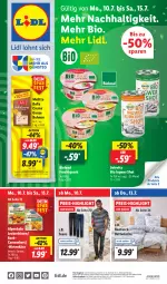 Gazetka promocyjna Lidl - Aktionsprospekt - Gazetka - ważna od 15.07 do 15.07.2023 - strona 1 - produkty: Alpenhain, angebot, angebote, Bad, bella crema, bett, bettwäsche, bio, bioland, bohne, bohnen, camembert, coupon, eis, frucht, Fruchtquark, hirtenkäse, ingwer, jeans, Käse, melitta, quark, reis, Ti, vita