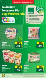 Gazetka promocyjna Lidl - Aktionsprospekt - Gazetka - ważna od 15.07 do 15.07.2023 - strona 2 - produkty: Bau, bier, bio, bioland, Brei, eis, frischkäse, frucht, fruchtjoghurt, gewinnspiel, joghur, joghurt, Käse, Kinder, mozzarella, quark, reis, rel, Schal, Schale, speisequark, tender, Ti, Tüte