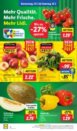 Gazetka promocyjna Lidl - Aktionsprospekt - Gazetka - ważna od 15.07 do 15.07.2023 - strona 38 - produkty: angebot, coupon, eis, früchte, melone, ndk, Nektar, nektarinen, paprika, Rauch, reis, salat, Schal, Schale, strauchtomaten, Ti, tomate, tomaten, zucker, Zuckermelone