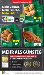 Gazetka promocyjna Lidl - Aktionsprospekt - Gazetka - ważna od 15.07 do 15.07.2023 - strona 8 - produkty: bio, bioland, brot, brötchen, eis, lebensmittel, LG, nuss, Ofen, Rauch, reis, steinofen, Ti