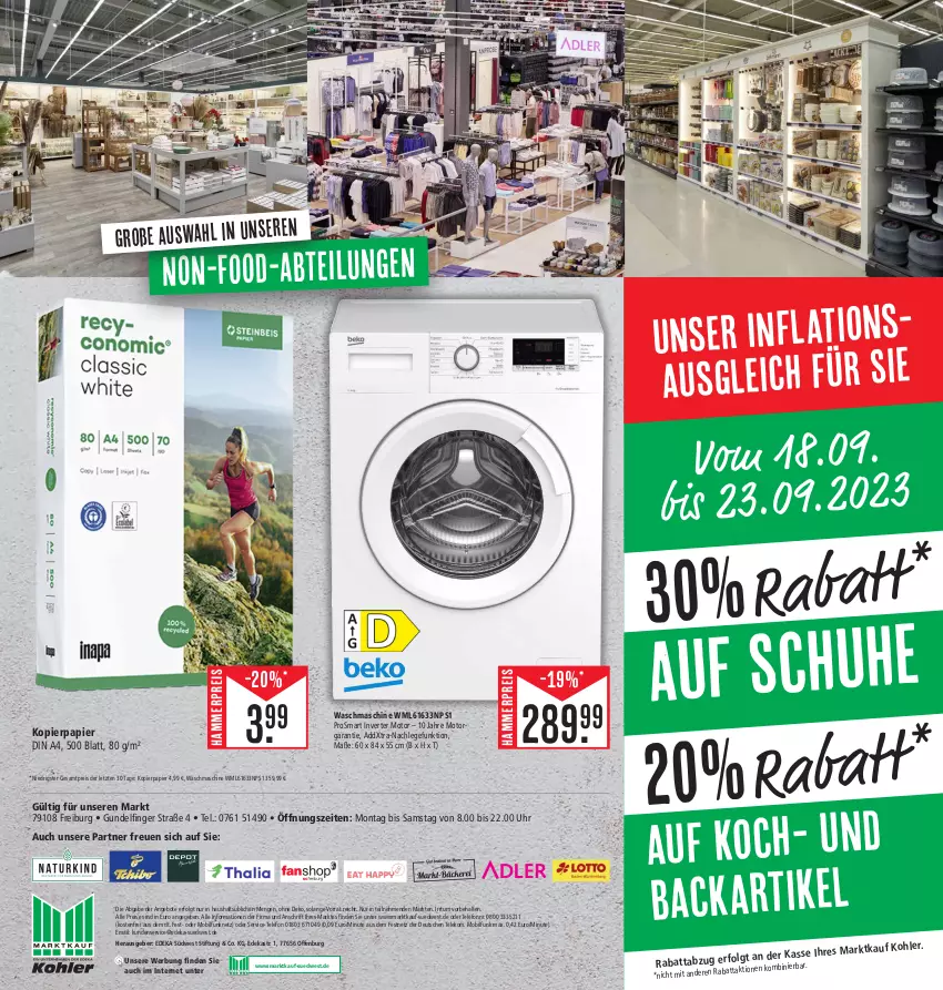 Aktueller Prospekt E Center - Angebote der Woche - von 18.09 bis 23.09.2023 - strona 42 - produkty: Abtei, angebot, angebote, deka, din a4, eis, gefu, kopierpapier, LG, papier, reis, südwest, telefon, Ti, uhr, waschmaschine, ZTE